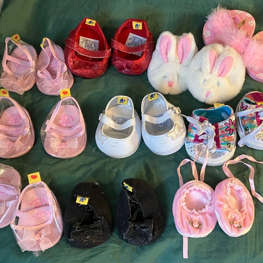 Lot of 10 pairs of Build a Bear Shoes